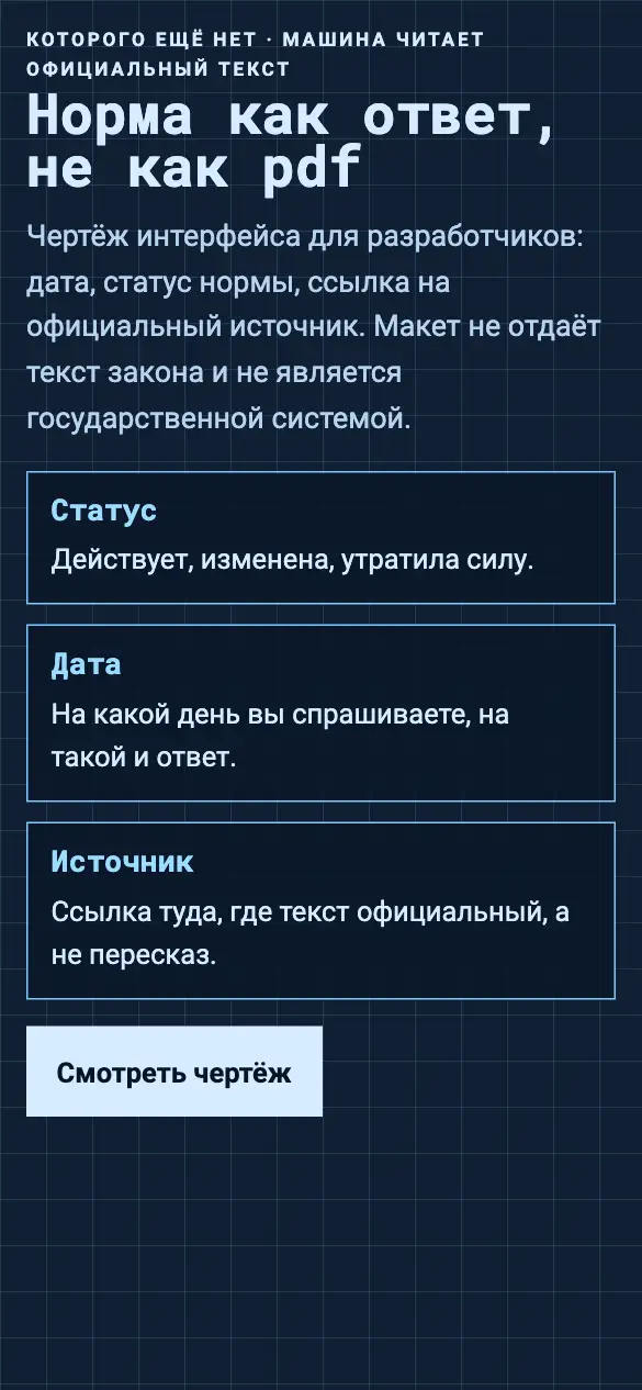 API нормы — мобильная версия