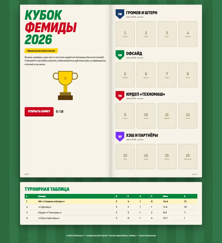Кубок Фемиды — страница целиком