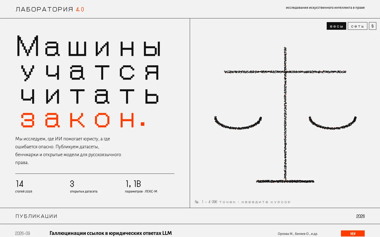 Лаборатория 4.0 — первый экран концепта