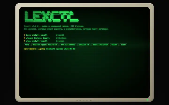 lexctl — страница целиком