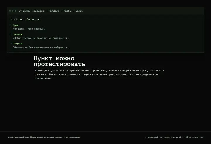 Открытая оговорка — страница целиком