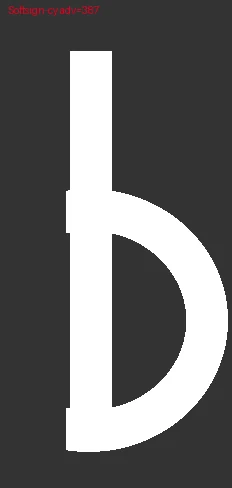 Проба глифа Softsign-cy