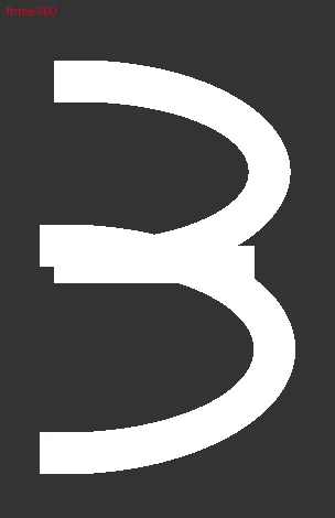 Проба глифа three
